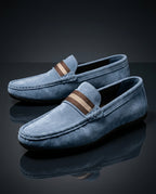 Sinclair Men's Vegan Leather Woven Strap Loafers