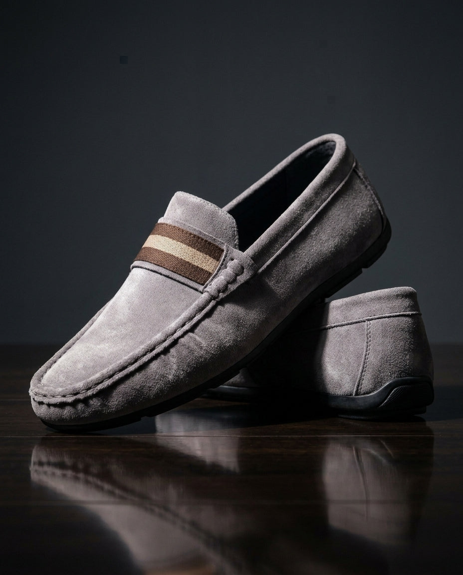 Sinclair Men's Vegan Leather Woven Strap Loafers