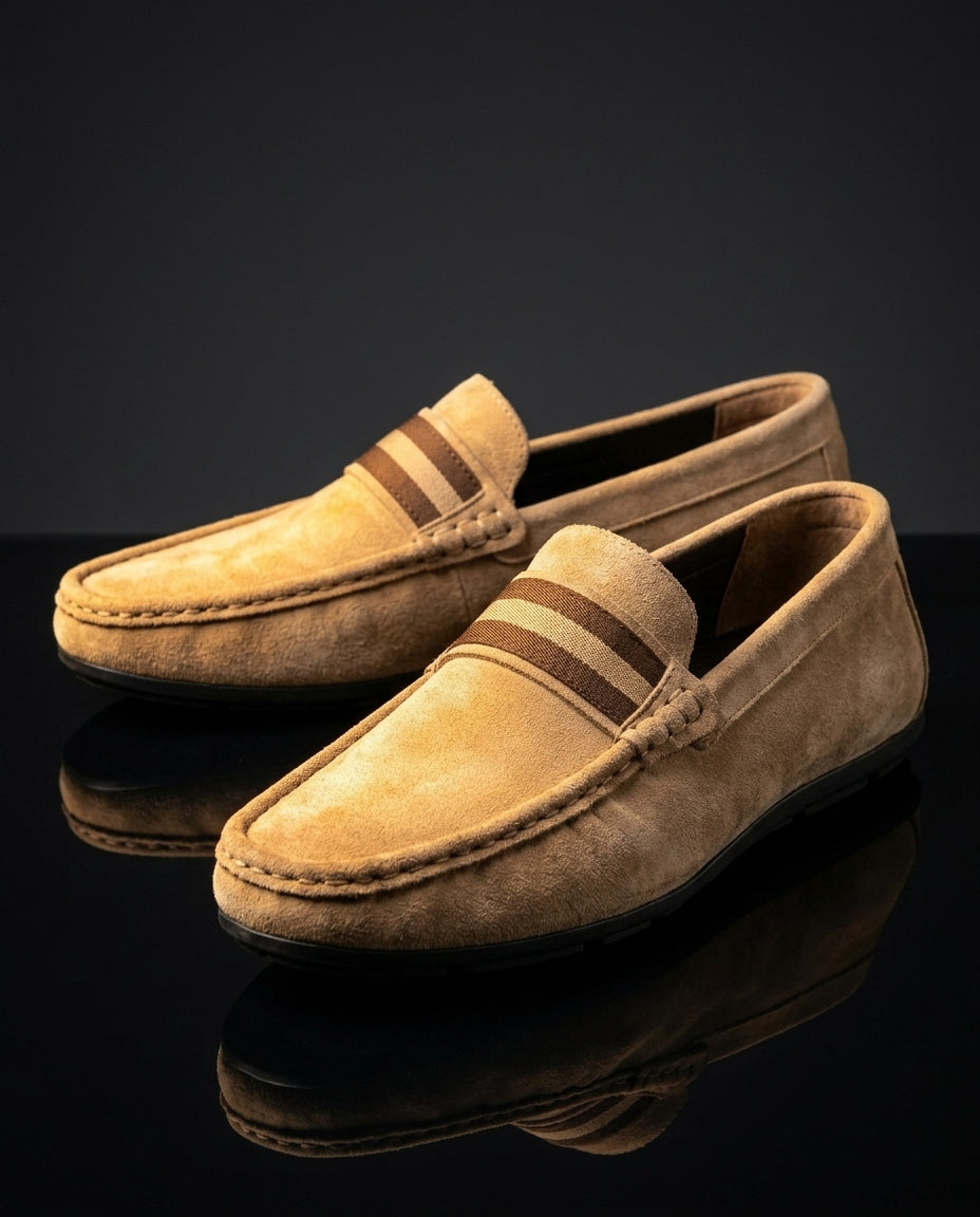 Sinclair Men's Vegan Leather Woven Strap Loafers