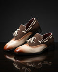 Whitfield Men's Lightweight Suede Wingtip Tassel Loafers