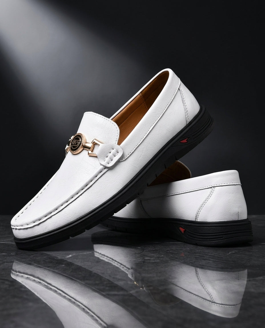 Merrick Men's Lightweight Leather Buckle Strap Loafers