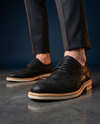 Sutton Men's Cushioned Leather Lace Up Brogue Shoes