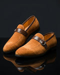 Crosby Men's Breathable Suede Monk Strap Loafers