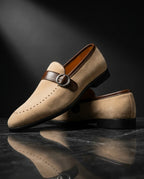 Crosby Men's Breathable Suede Monk Strap Loafers