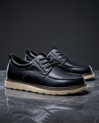 Alessio Men's Cushioned Leather Moc Toe Shoes