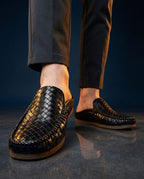 Sandro Men's Lightweight Woven Leather Slides