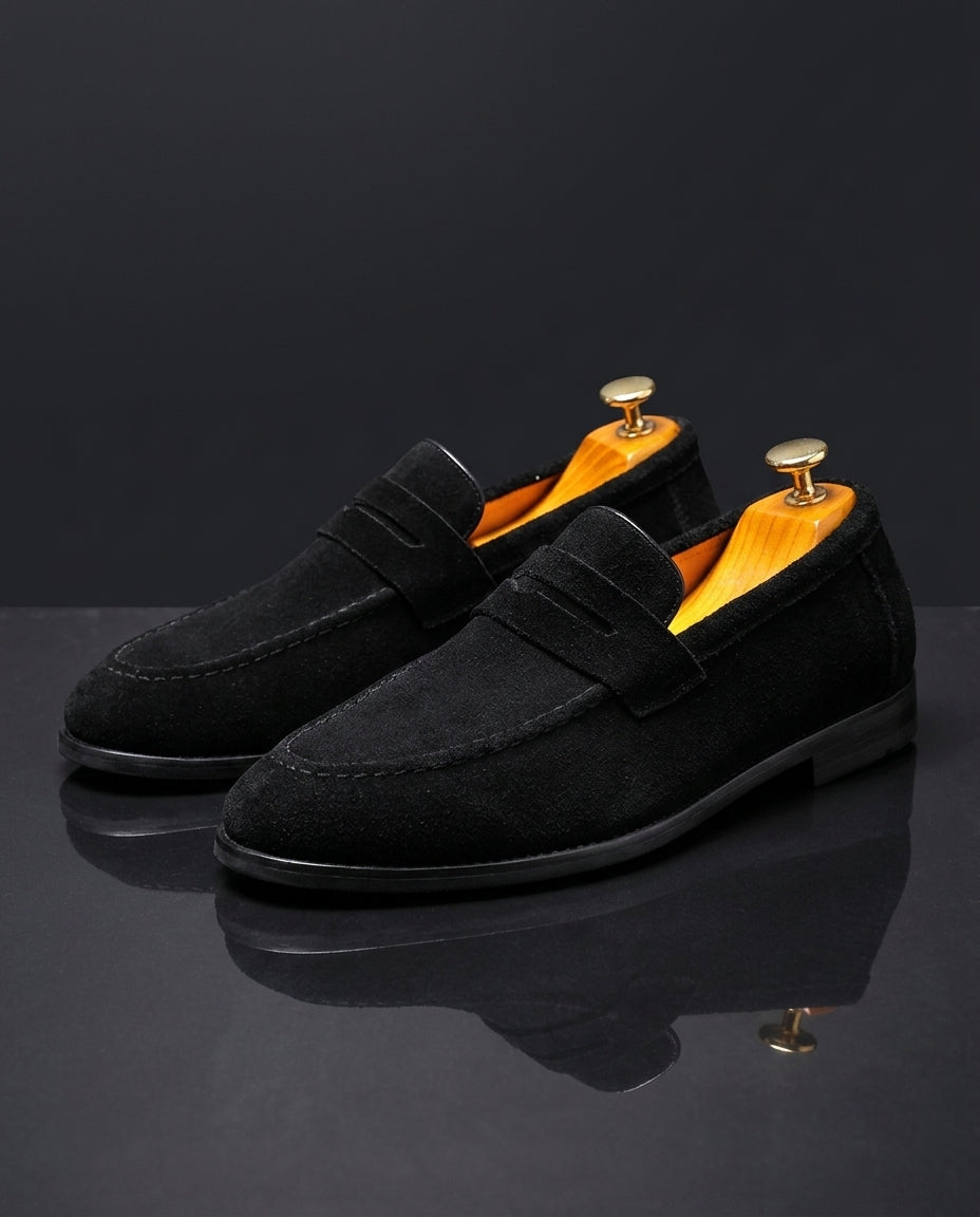 Leon Men's Cushioned Suede Penny Loafers