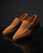 Leon Men's Cushioned Suede Penny Loafers
