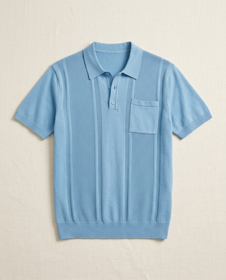 Rapallo Men's Lightweight Ice Silk Knit Polo Shirt