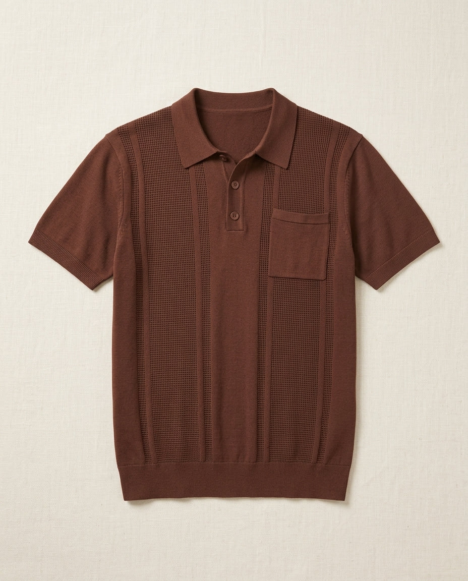 Rapallo Men's Lightweight Ice Silk Knit Polo Shirt