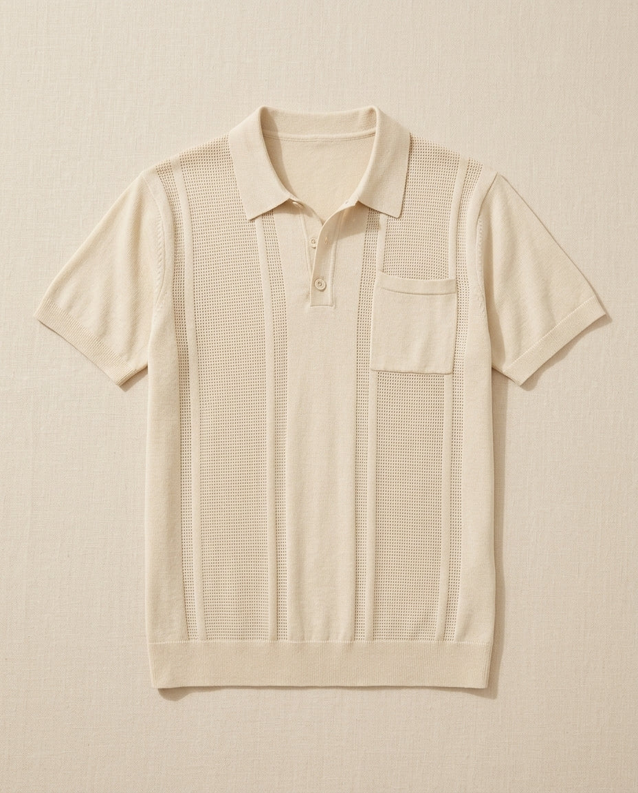 Rapallo Men's Lightweight Ice Silk Knit Polo Shirt