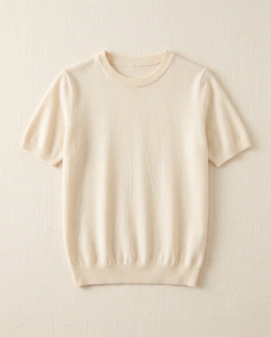 Salbo Men's Lightweight Cashmere Crew Neck Tee