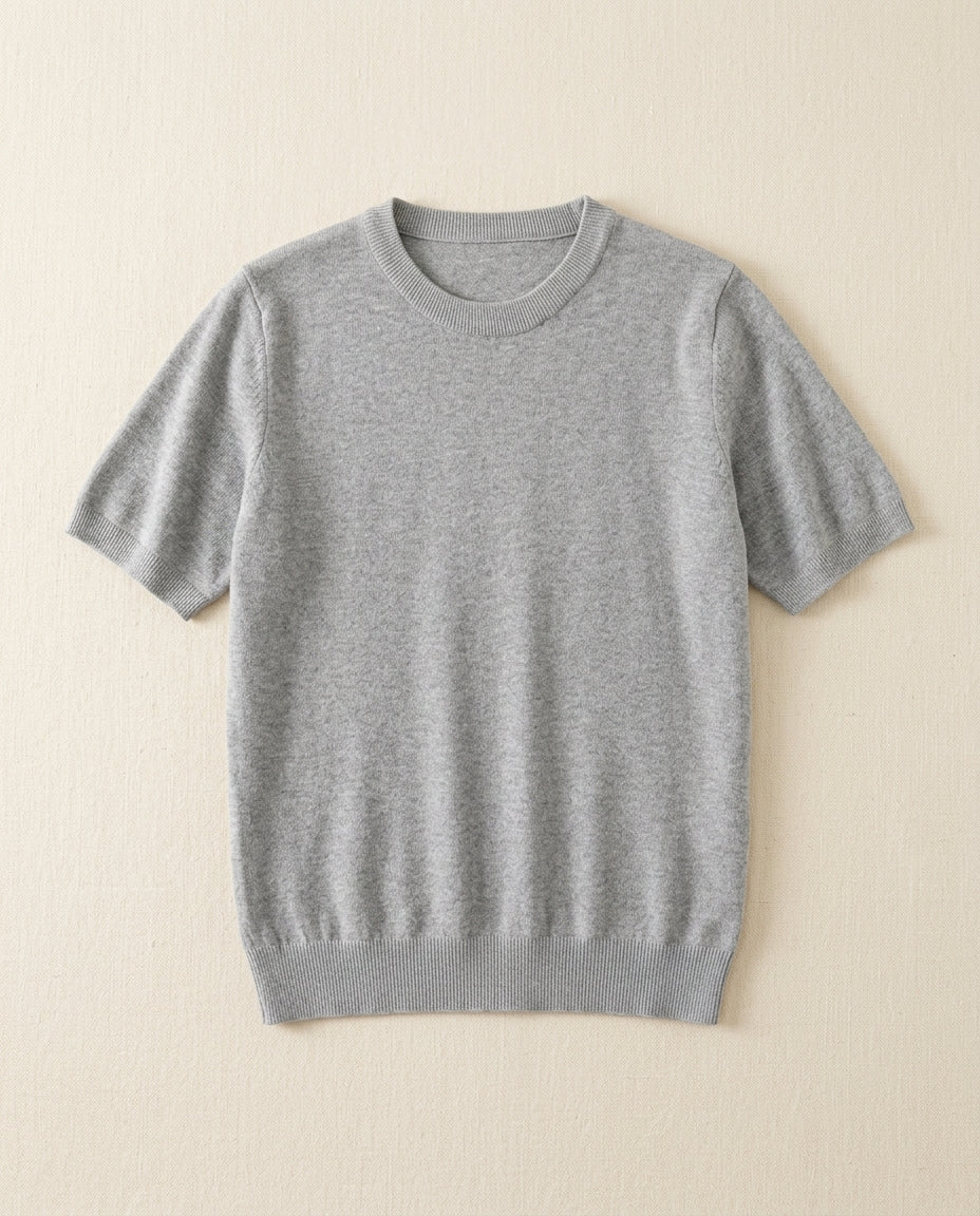 Salbo Men's Lightweight Cashmere Crew Neck Tee