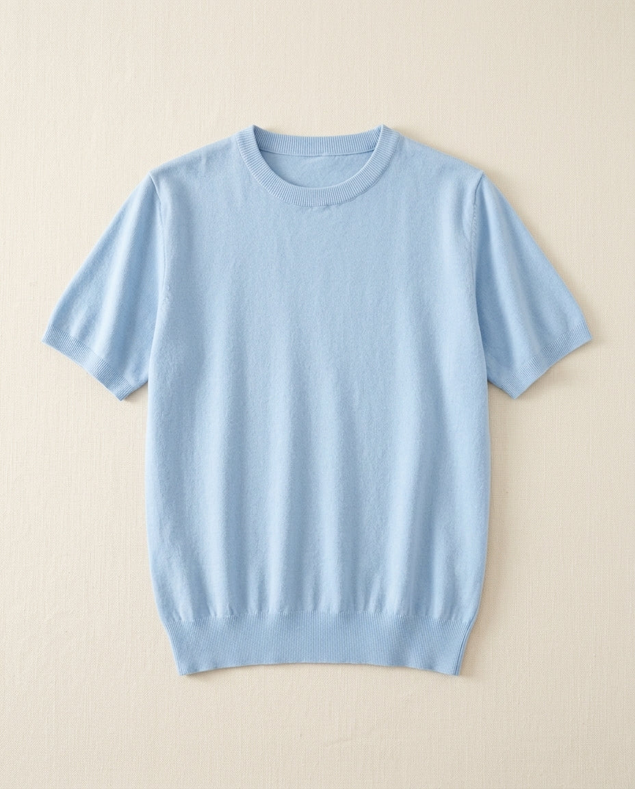 Salbo Men's Lightweight Cashmere Crew Neck Tee
