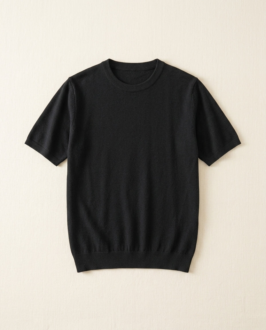 Salbo Men's Lightweight Cashmere Crew Neck Tee