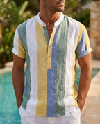 Mykonos Men's Breathable Linen Relaxed Fit Shirt