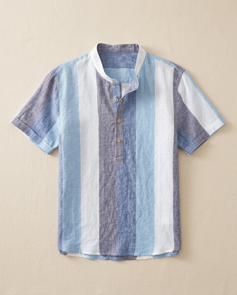 Mykonos Men's Breathable Linen Relaxed Fit Shirt