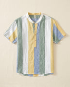 Mykonos Men's Breathable Linen Relaxed Fit Shirt