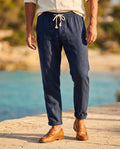 Elio Men's Breathable Linen Blend Drawstring Pants