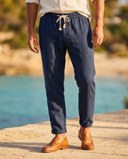 Elio Men's Breathable Linen Blend Drawstring Pants