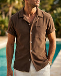 Havana Men's Corduroy Cuban Collar Shirt