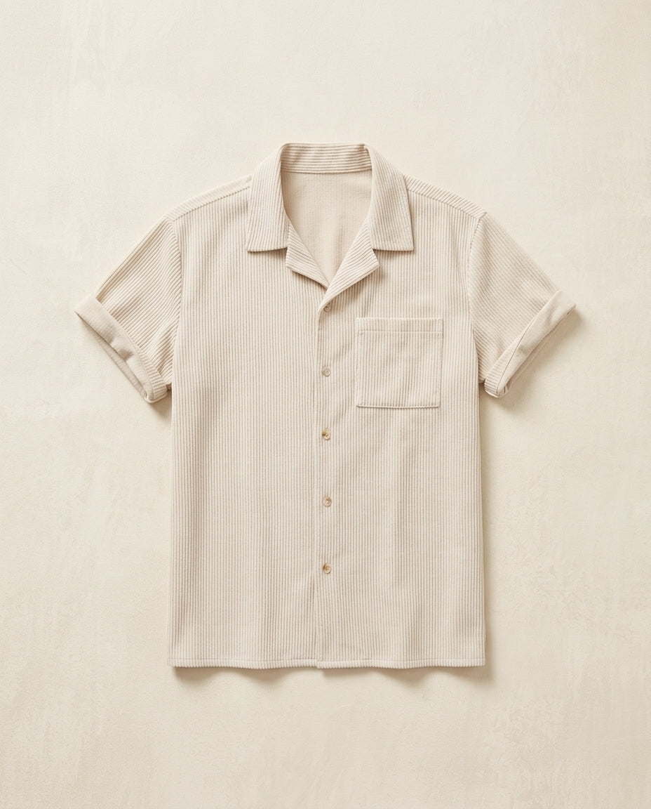 Havana Men's Corduroy Cuban Collar Shirt