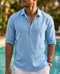 Antibes Men's Lightweight Linen Relaxed Fit Shirt