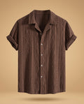 Felix Men's Textured Camp Collar Short Sleeve Shirt