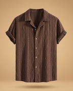 Felix Men's Textured Camp Collar Short Sleeve Shirt