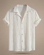Felix Men's Textured Camp Collar Short Sleeve Shirt