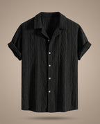 Felix Men's Textured Camp Collar Short Sleeve Shirt