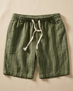 Montauk Men's Lightweight Cotton Linen Pinstripe Shorts