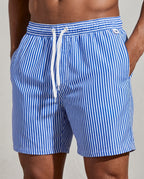 Cove Men's Quick Dry Striped Drawstring Swim Shorts