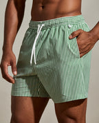 Cove Men's Quick Dry Striped Drawstring Swim Shorts