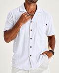 Cabot Men's Lightweight Linen Camp Collar Shirt