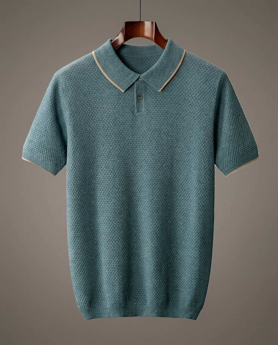 Ellery Men's Lightweight Cashmere Slim Fit Polo Shirt