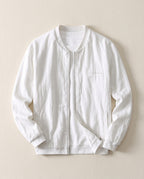 Romano Men's Breathable Linen Cotton Zip Up Jacket