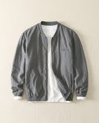 Romano Men's Breathable Linen Cotton Zip Up Jacket