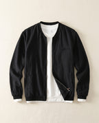 Romano Men's Breathable Linen Cotton Zip Up Jacket