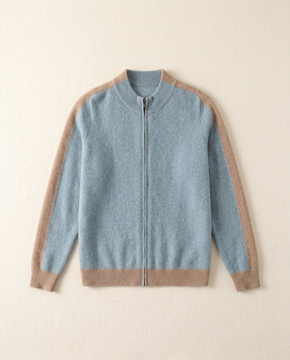 Savino Men's Lightweight Cashmere Zip Up Jacket