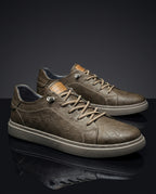 Tate Men's Cushioned Leather Low Top Sneakers