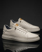 Tate Men's Cushioned Leather Low Top Sneakers