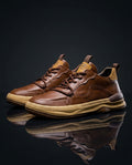 Knox Men's Arch Support Genuine Leather Sneakers