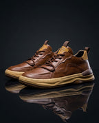 Knox Men's Arch Support Genuine Leather Sneakers