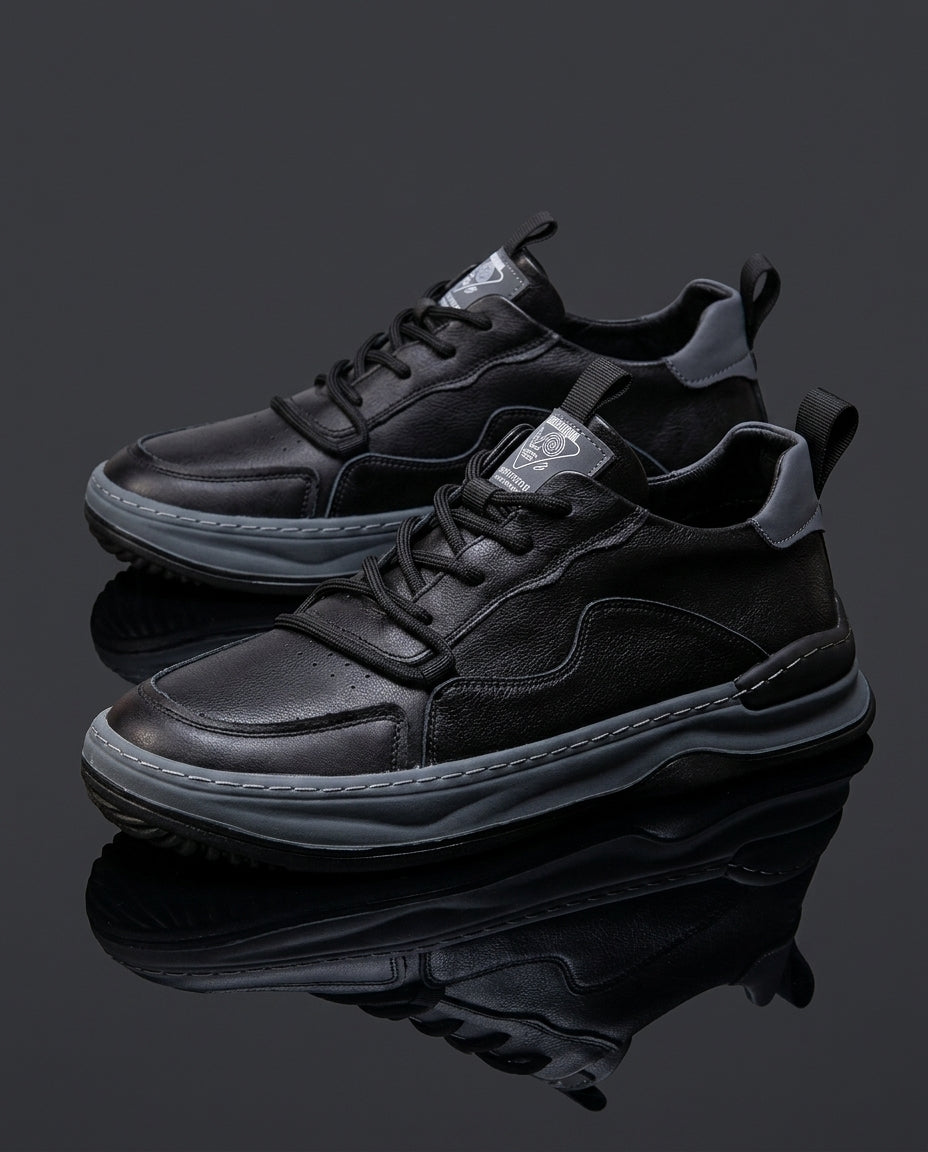 Knox Men's Arch Support Genuine Leather Sneakers