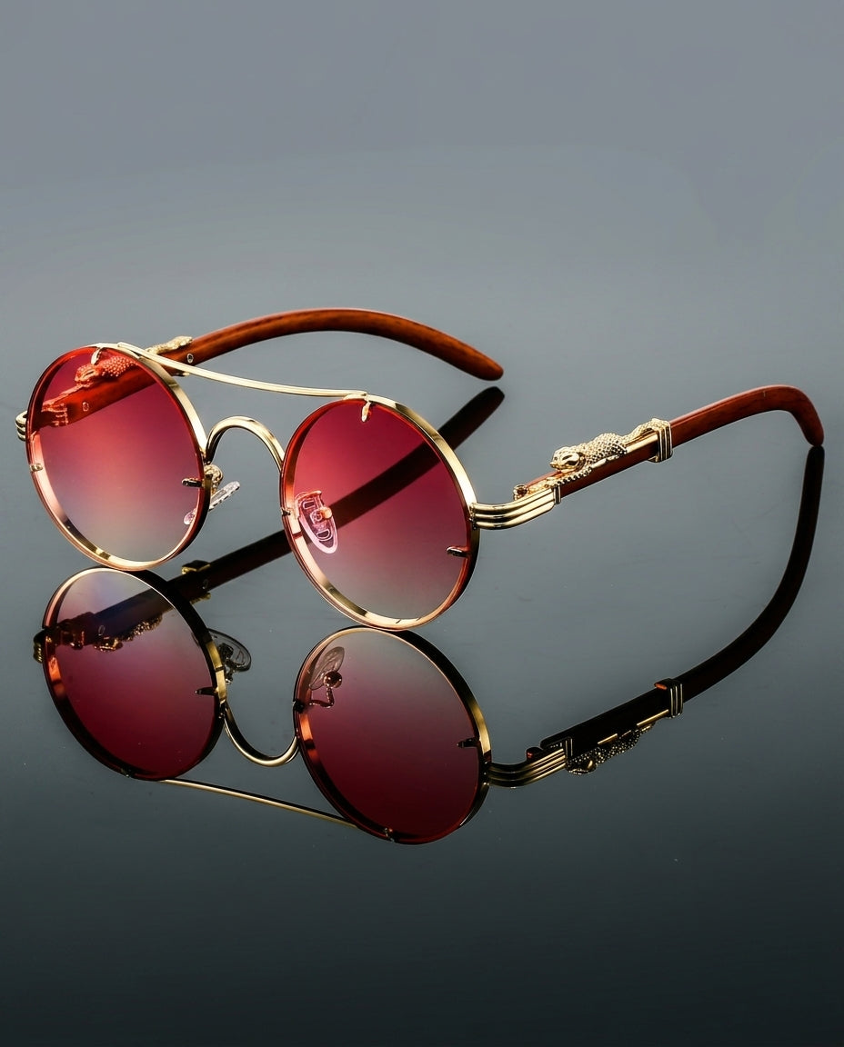 Dalton Men's Lightweight Polarized Round Retro Sunglasses
