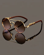 Dalton Men's Lightweight Polarized Round Retro Sunglasses