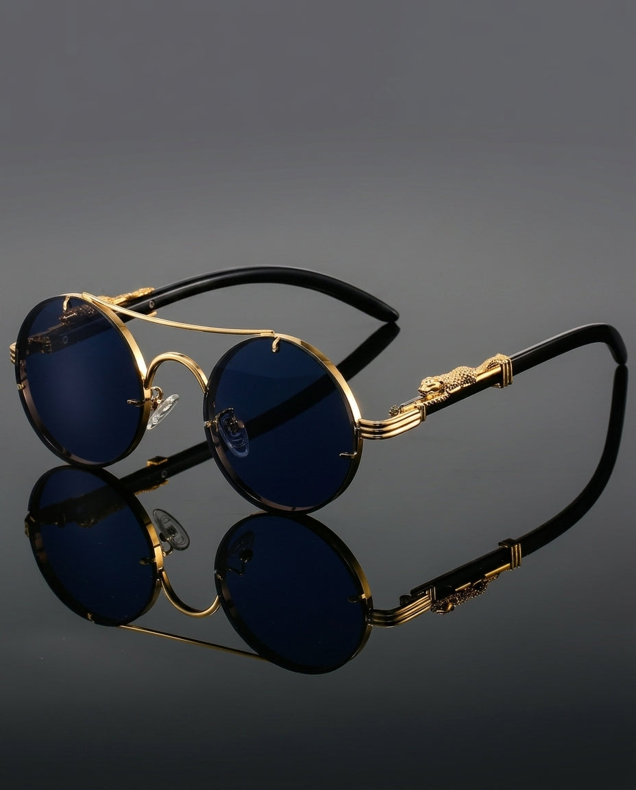 Dalton Men's Lightweight Polarized Round Retro Sunglasses