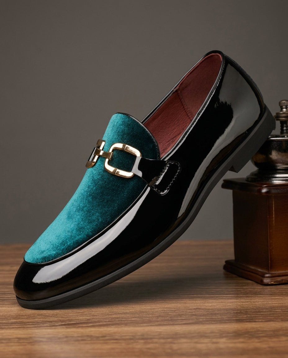 Winslow Men's Cushioned Velvet Leather Horsebit Loafers