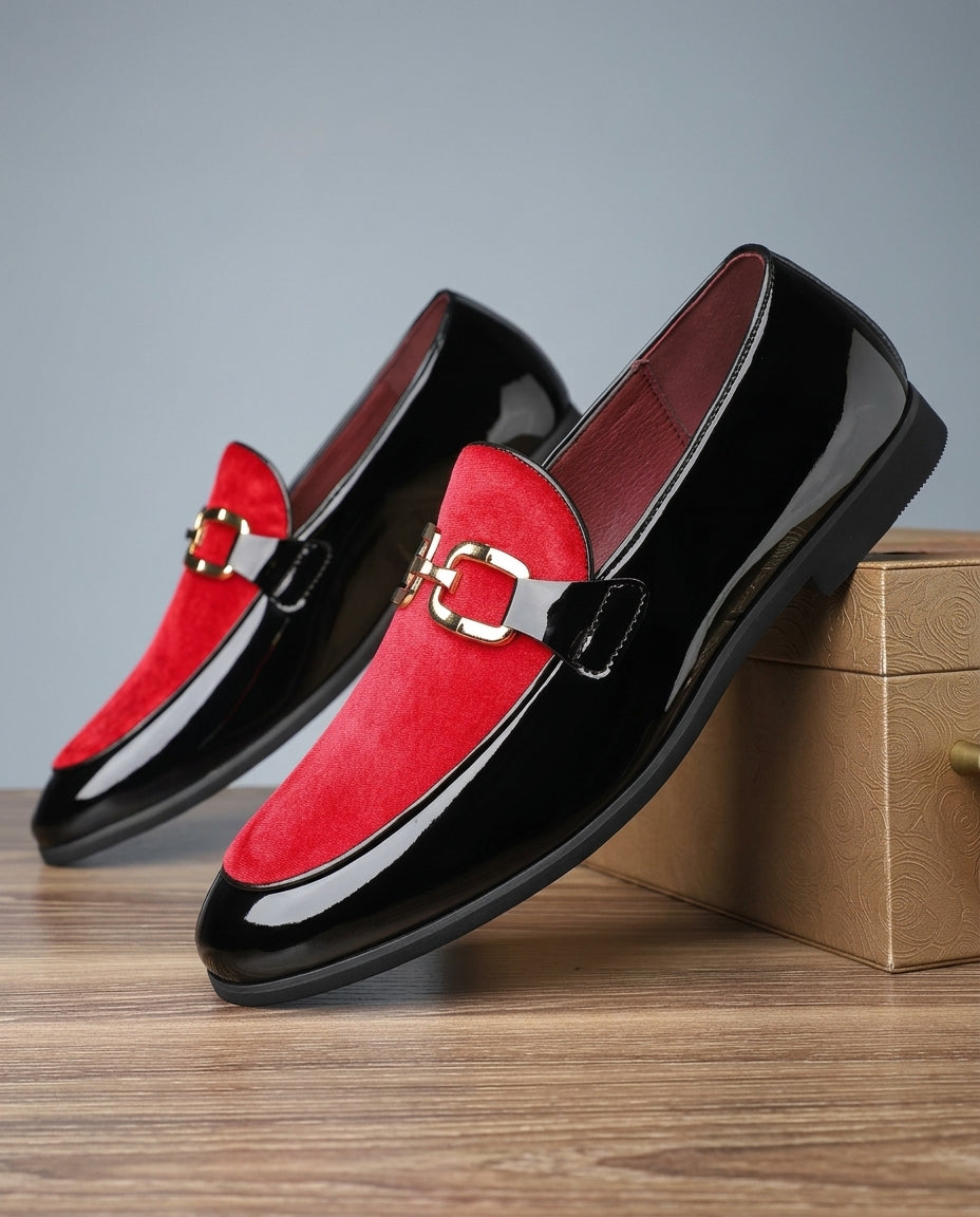 Winslow Men's Cushioned Velvet Leather Horsebit Loafers
